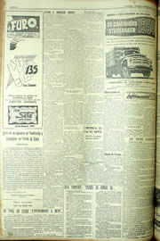 Página do jornal Unitário de julho de 1954