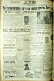 Página do jornal Unitário de julho de 1954