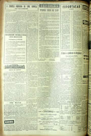 Página do jornal Unitário de julho de 1954