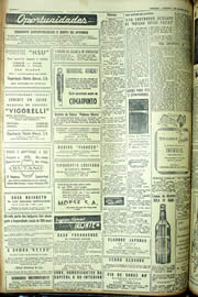 Página do jornal Unitário de agosto de 1954