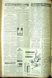 Página do jornal Unitário de agosto de 1954
