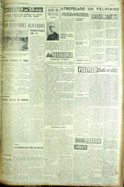 Página do jornal Unitário de agosto de 1954
