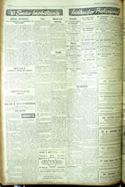 Página do jornal Unitário de agosto de 1954