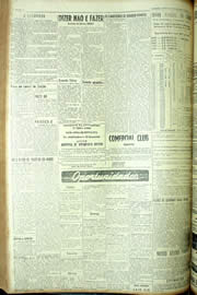 Página do jornal Unitário de agosto de 1954