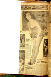 Página do jornal Unitário de agosto de 1954