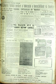 Página do jornal Unitário de agosto de 1954