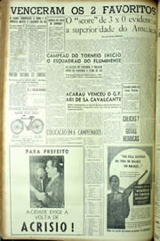 Página do jornal Unitário de agosto de 1954