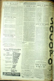 Página do jornal Unitário de agosto de 1954