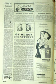 Página do jornal Unitário de agosto de 1954