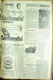 Página do jornal Unitário de agosto de 1954
