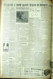 Página do jornal Unitário de agosto de 1954