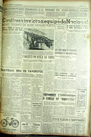 Página do jornal Unitário de agosto de 1954