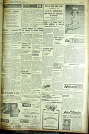 Página do jornal Unitário de agosto de 1954