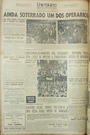 Página do jornal Unitário de setembro de 1954