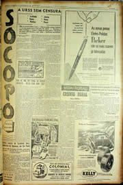 Página do jornal Unitário de setembro de 1954