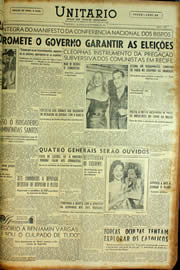 Página do jornal Unitário de setembro de 1954