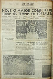 Página do jornal Unitário de setembro de 1954