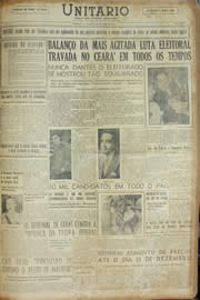 Página do jornal Unitário de outubro de 1954