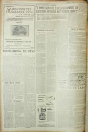 Página do jornal Unitário de outubro de 1954