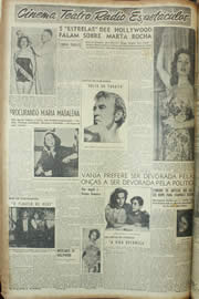 Página do jornal Unitário de outubro de 1954