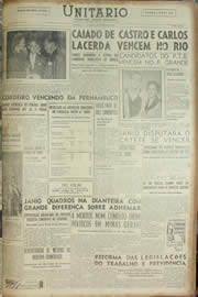 Página do jornal Unitário de outubro de 1954
