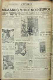 Página do jornal Unitário de outubro de 1954