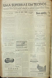 Página do jornal Unitário de outubro de 1954
