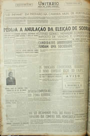 Página do jornal Unitário de outubro de 1954