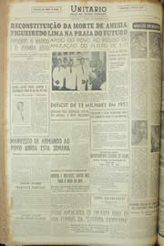 Página do jornal Unitário de novembro de 1954