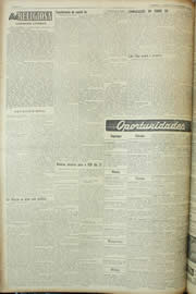 Página do jornal Unitário de novembro de 1954