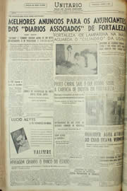 Página do jornal Unitário de novembro de 1954