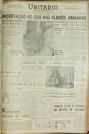 Página do jornal Unitário de novembro de 1954