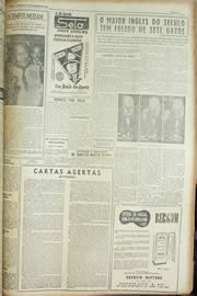 Página do jornal Unitário de dezembro de 1954