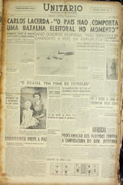 Página do jornal Unitário de janeiro de 1955