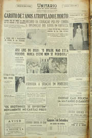 Página do jornal Unitário de janeiro de 1955