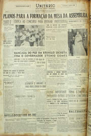 Página do jornal Unitário de janeiro de 1955