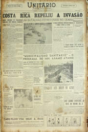 Página do jornal Unitário de janeiro de 1955