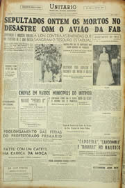 Página do jornal Unitário de janeiro de 1955