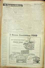 Página do jornal Unitário de janeiro de 1955