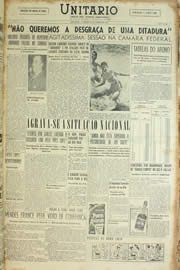 Página do jornal Unitário de janeiro de 1955