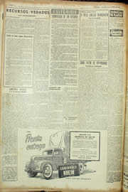 Página do jornal Unitário de janeiro de 1955