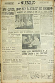 Página do jornal Unitário de fevereiro de 1955