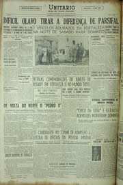 Página do jornal Unitário de fevereiro de 1955
