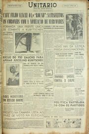 Página do jornal Unitário de fevereiro de 1955