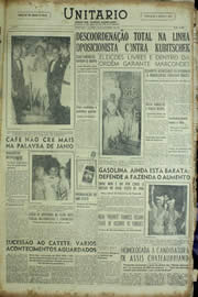 Página do jornal Unitário de fevereiro de 1955