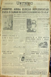 Página do jornal Unitário de março de 1955