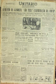 Página do jornal Unitário de março de 1955