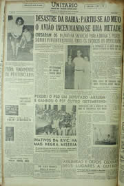 Página do jornal Unitário de março de 1955