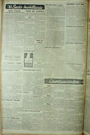 Página do jornal Unitário de março de 1955