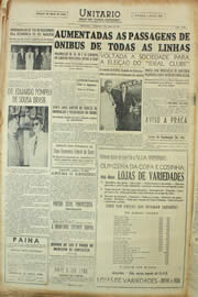 Página do jornal Unitário de abril de 1955